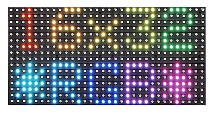 LED Matrix display 32x16 pixels RGB 10mm pitch 320x160mm HUB75 04